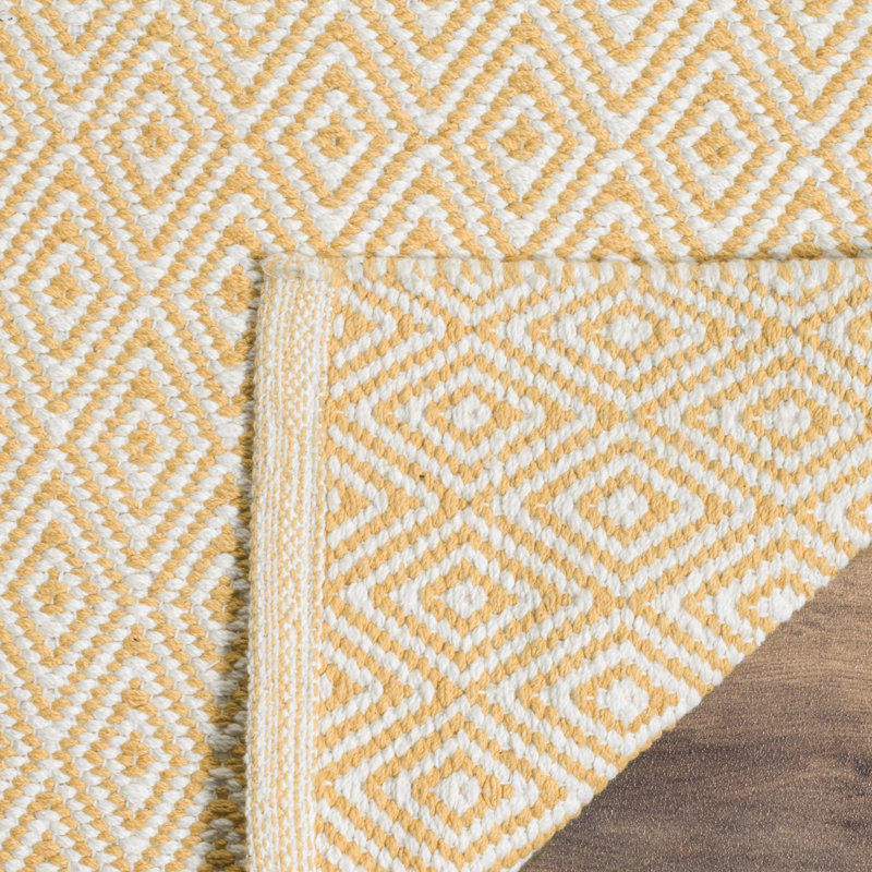 Dryden Hand Woven Cotton Geometric Rug, Rectangle 8' x 10'