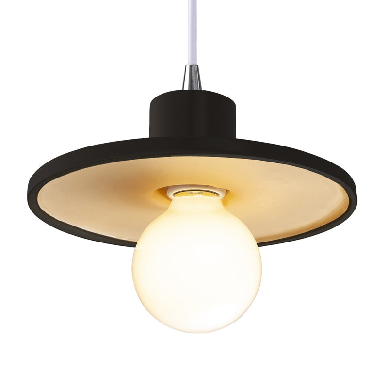 Leni - Light Single Pendant, Matte Black/Champagne Gold, Polished Chrome