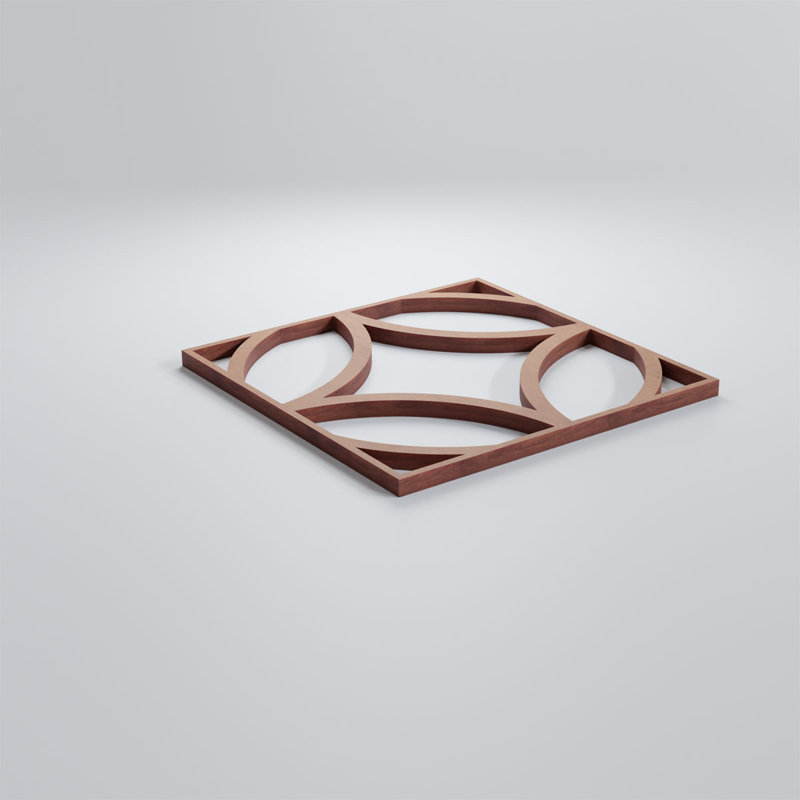 Panneaux muraux en bois Crosby, H 7 3/8 po x l 7 3/8 po x P 1/4 po, Naturel