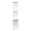 Support à vin de bar mural avec support, tablettes, 3 niveaux, blanc 47 po