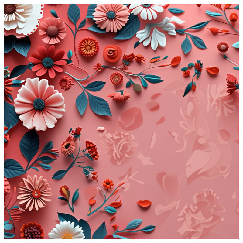 Jeté Floral, L 60 po x H 80 po