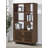 Plasencia 71-Inch 3-Shelf Cabinet Bookcase Walnut