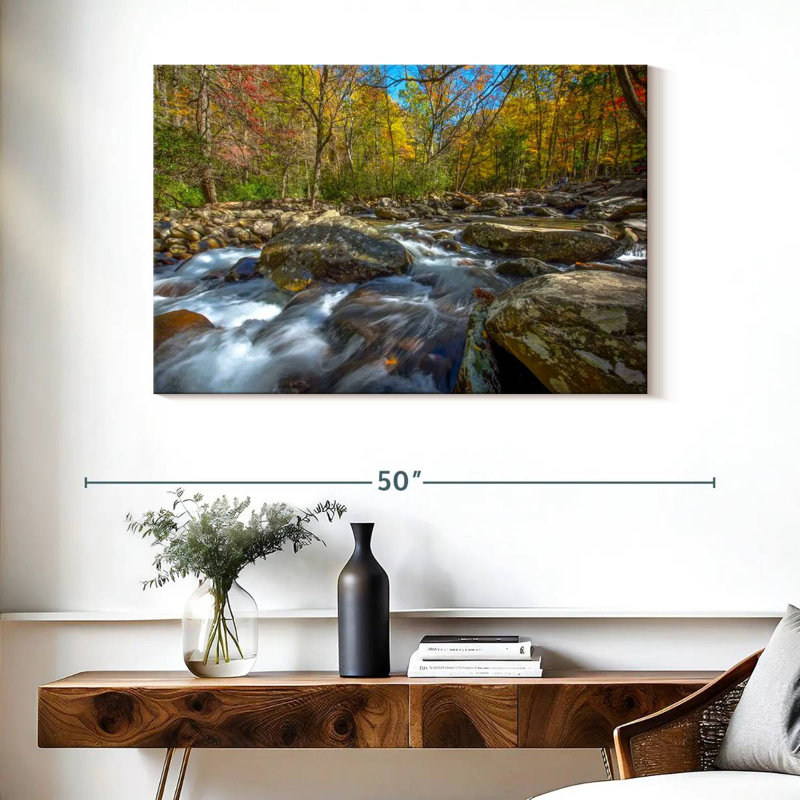 Ruisseau de forêt Alvord Smoky Mountains, H 26 po x l 39 po
