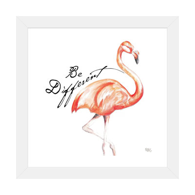 «Be Différent Flamingo I» par Tiffany Hakimipour - impression d'art graphique