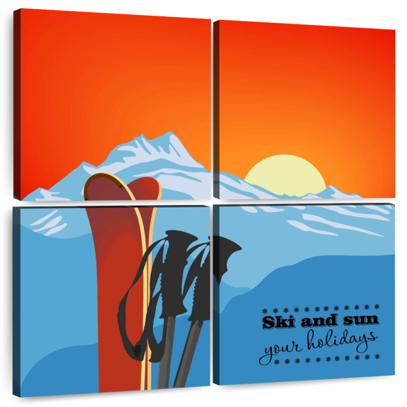 Sirci ski et soleil, H 38 po x l 38 po
