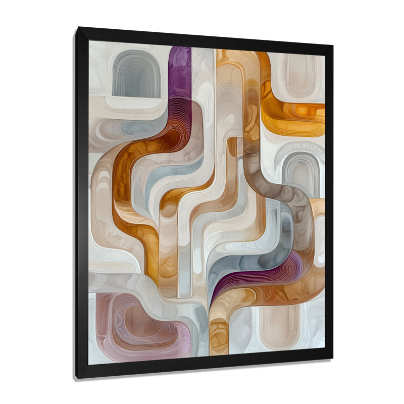 Odice - Abstract Canvas Prints, Black, 20" H x 12" W, Single Picture Framed Print
