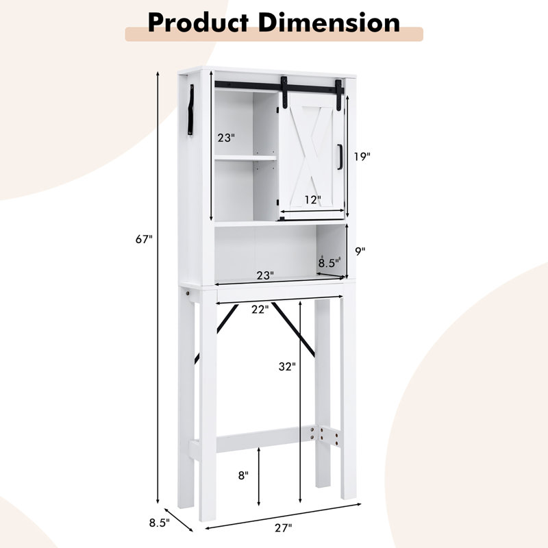 Terressa Freestanding Over The Toilet Storage