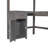 Twin Size Loft Bed With U-Shaped Desk, Drawers And Storage Shelves, Antique Brown-1051915744-1051915759