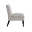 Modern Upholstered Slipper Chair with Smooth Back and Rubberwood Legs