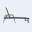 Chaise longue d'extérieur en aluminium avec filet réglable en aluminium 5 positions