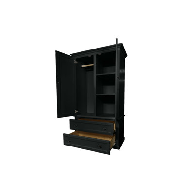 Modern Oak Solid Wood Wardrobe Armoire