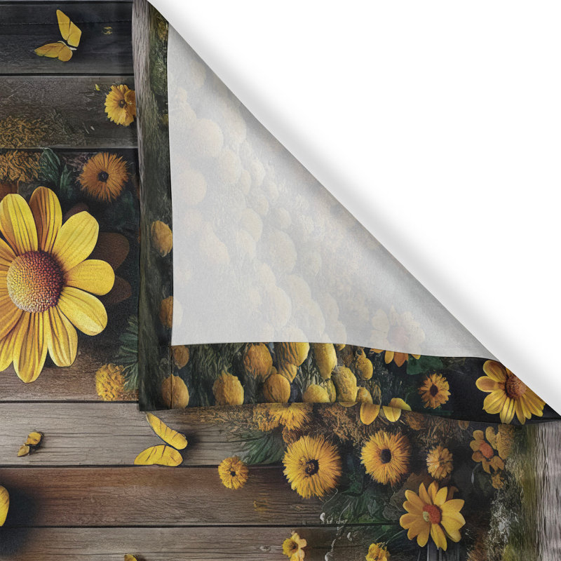Floral Kitchen Curtain, 55" W x 24" L