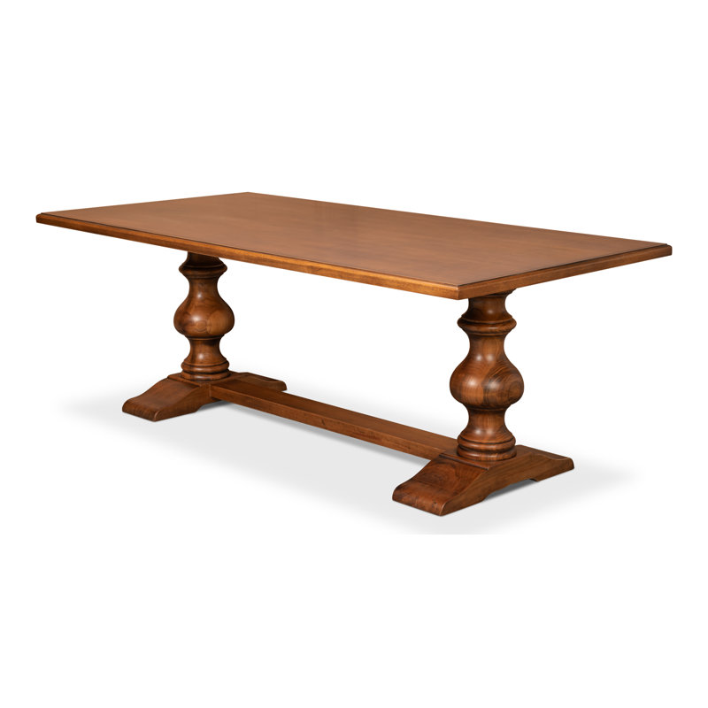 Lionisio Trestle Table, Noce Antica