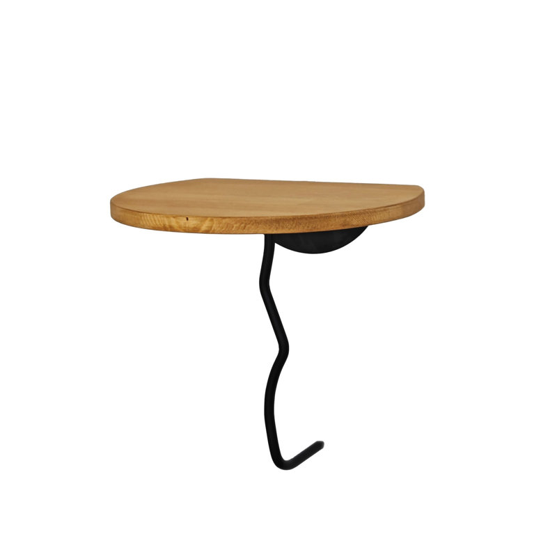 Locelso Wood Floating Shelf, 35cm H x 35cm W x 35cm D, Natural/Black