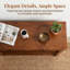 Console Mid-Century avec 2 tiroirs et 2 tablettes à 2 niveaux, buffet rustique en bois massif pour le salon, l'entrée et plus - brun-699798783