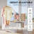 Clothes Drying Rack with 4 Wings, Drying Rack Clothing with Height-Adjustable, Foldable Gullwings Laundry Drying Rack-889886334