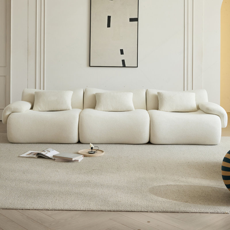 Canapé modulaire modulaire, canapé modulaire compressé, canapé de style minimaliste moderne, chambre à coucher, canapé compressé confortable - Design économe en espace - blanc