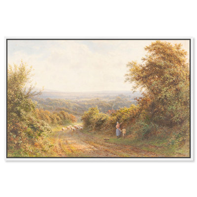 Squirrel Lane, near Magham Canvas Rustic Farmhouse Art by Art Remedy