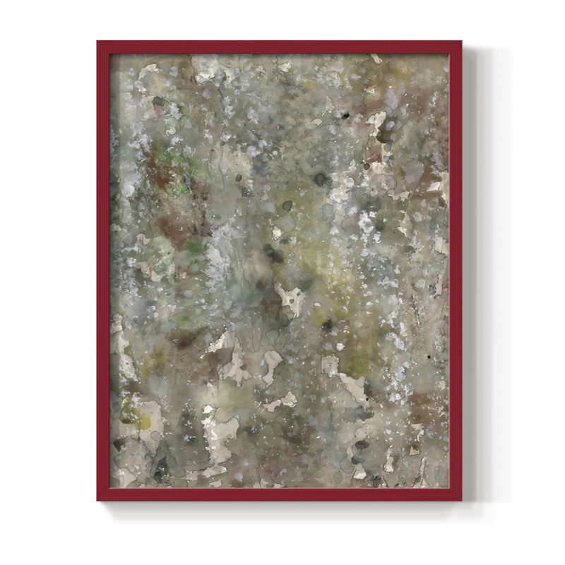 Abstract Bark II Framed Print - Solid Wood, Red, 30" H x 24" W