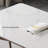Rectangular household bright white dining table-348920528