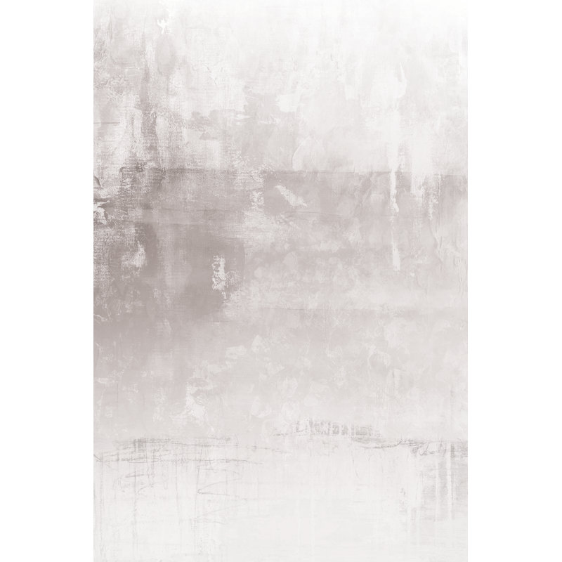 Gray Distressed Abstract - Wrapped Canvas Print, 46cm H x 30cm W x 3.8cm D