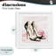 Blush Glam Time, reproduction d'art sous verre encadrée, design par Kim Allen-458730072-458730078