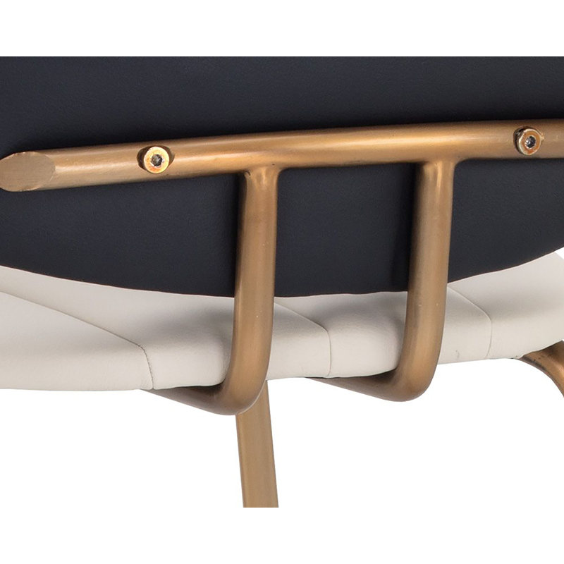 Lorelei Upholstered Stool, Black Faux Leather, Counter Stool (26" Seat Height)