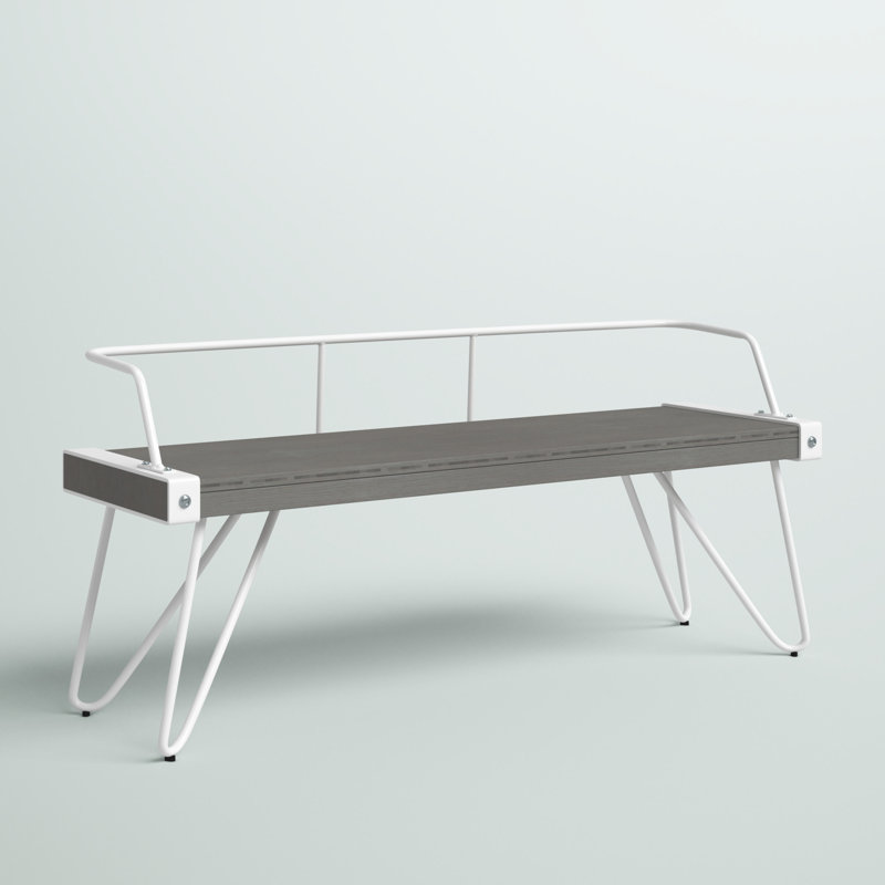 Mia Bench, Vintage White/Gray
