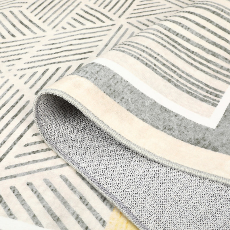 Tapis moderne à motif géométrique doux, Rectangle 9 pi x 12 pi
