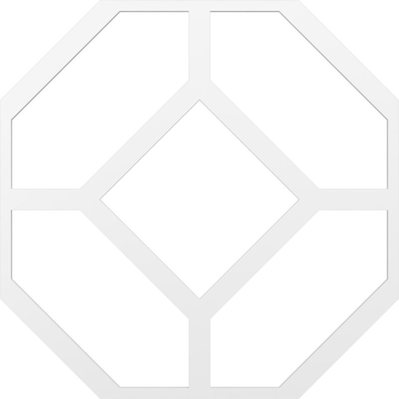 Panneau mural Cameron en blanc (paquet de 1), H 66,83 po x l 66,83 po x P 0,375 po