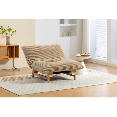Fauteuil à billes pour adultes, canapé d'appoint sans accoudoirs, canapé simple décontracté, tissu velours côtelé, pour le salon et la chambre à coucher, avec dossier, siège simple