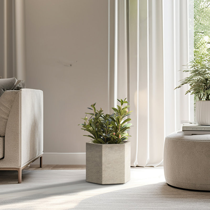 Evelita Handmade Planter Box, Light Gray