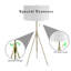 Evrynn Mid-Century Floor Lamp with Adjustable Height and Cotton Drum Shade