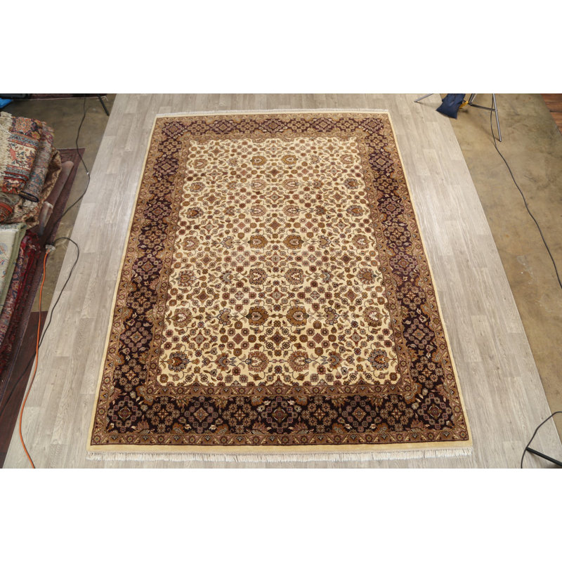 Tapis beige / brun en laine noué à la main Lucretia Agra