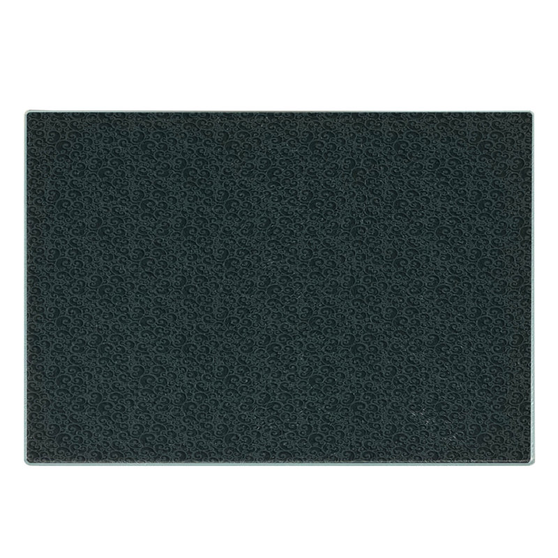Planche à découper en verre trempé gris foncé Ambesonne Royal Floral Curls