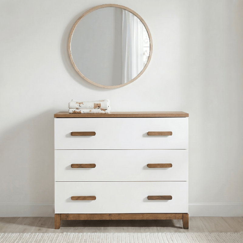 Lala Little 3-drawer dresser, White/Walnut