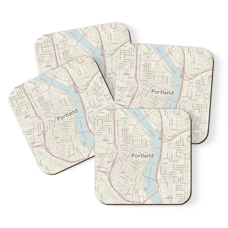 Sous-verre carte des États-Unis, Portland