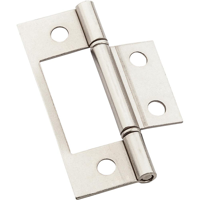 Charnière pliable en surface 3 pouces, Nickel satiné