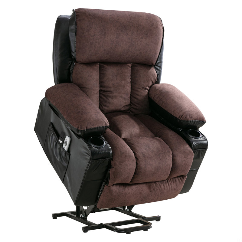 Power Electric Massage Lift Lounge Chair, Suitable For The Elderly, With Heating And Vibration Functions,Fleece Leather With Usb, Can Be Used For Lying Down