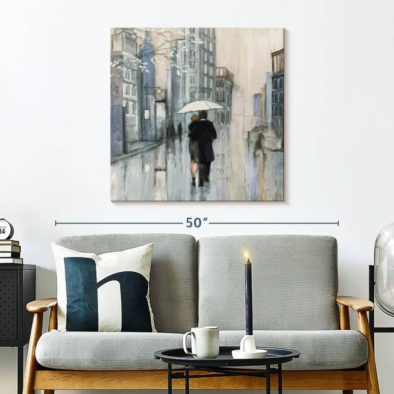 Sireci Spring Rain New York Neutral, 30" H x 30" W