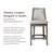 Maven Lane Vienna Swivel Stool with Fabric Upholstery-1692486521-1683309546