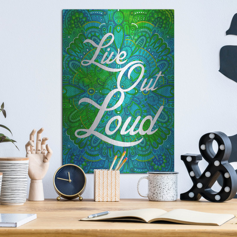 Bungalow Rose «Inspirational Quotes 13» par Hello Angel, art mural en métal, H 16 po x l 12 po