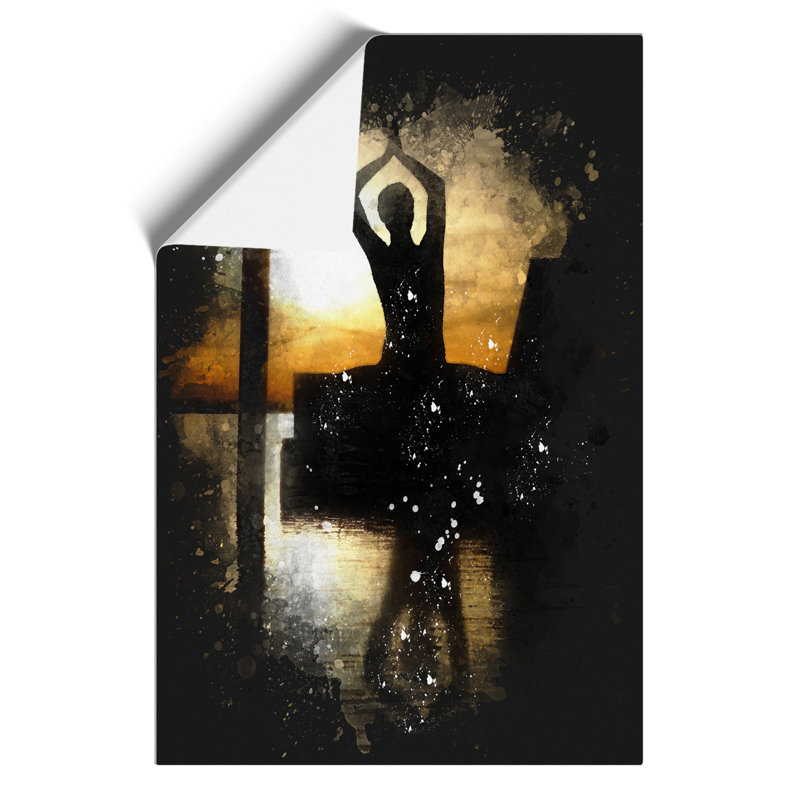 Yoga Meditation Paint Splash - Frameless Print, 84cm H x 59cm W x 0.1cm D