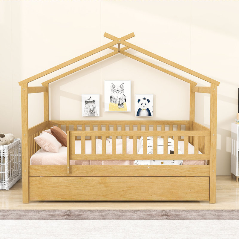 Pontoosuc Wood Daybed with Twin Size Trundle, Full, Natural