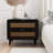 Cianciulli 2 - Drawer Nightstand in Black/Natural/Brass