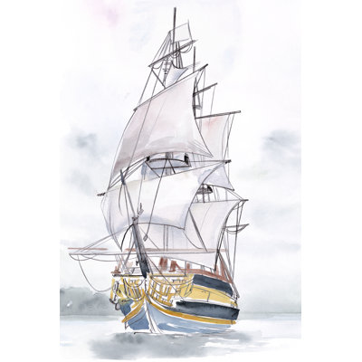 Tall Ship II by Jennifer Paxton Parker - Wrapped Canvas Painting