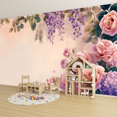 Papier peint adhésif auto-adhésif moderne pour la chambre à coucher L 69 po x l 96 po Peel and Stick