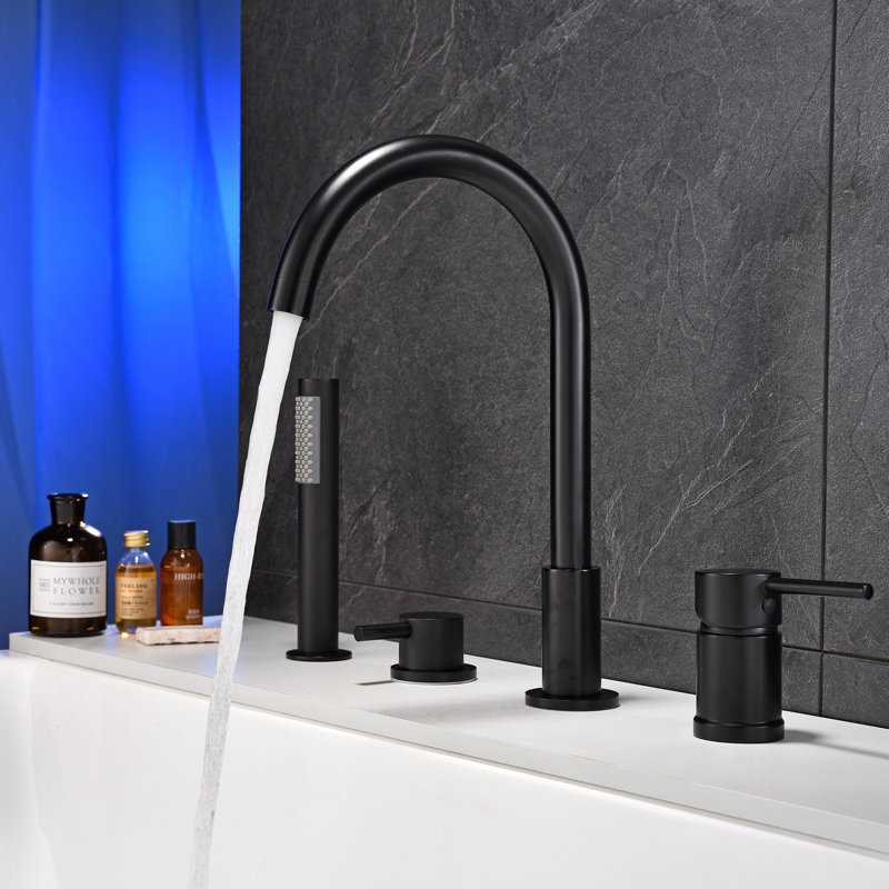 2 Handle Deck Tub Filler with Diverter