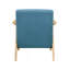 Chaise d'appoint rembourrée Modern Home Furniture avec dossier et siège rembourrés, structure en bois d'hévéa massif, finition naturelle-1080888577