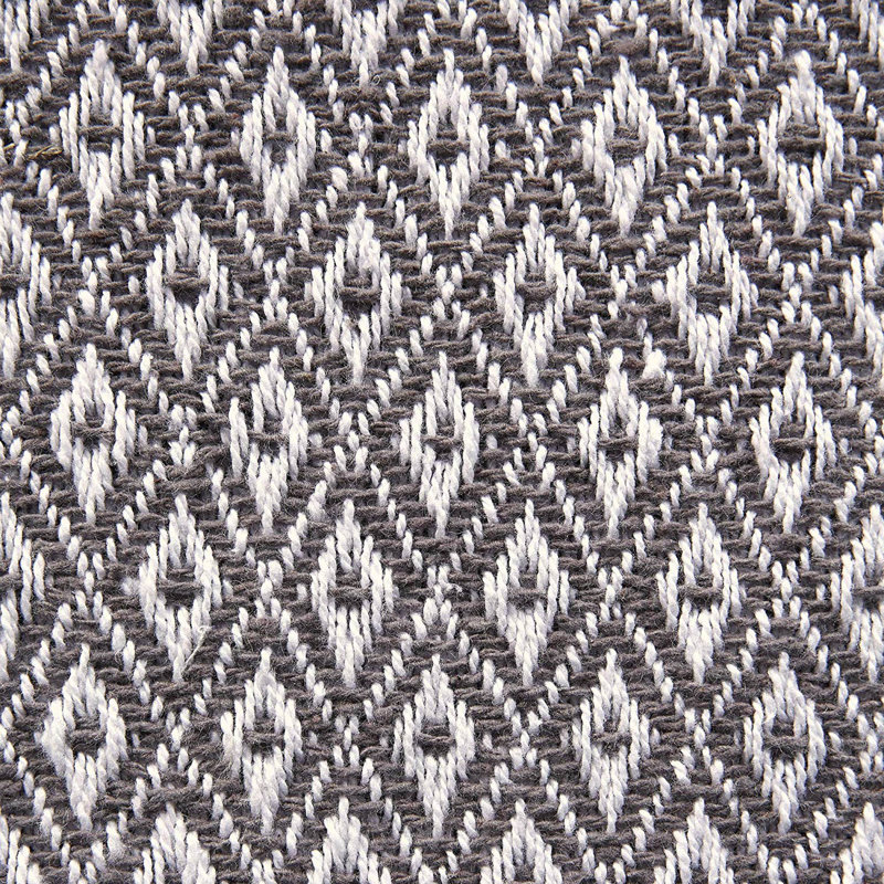 Anoka Geometric 100% Cotton Table Runner, Gray